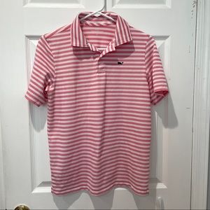 Vineyard Vines Polo, , size Large(16)stripes Pink